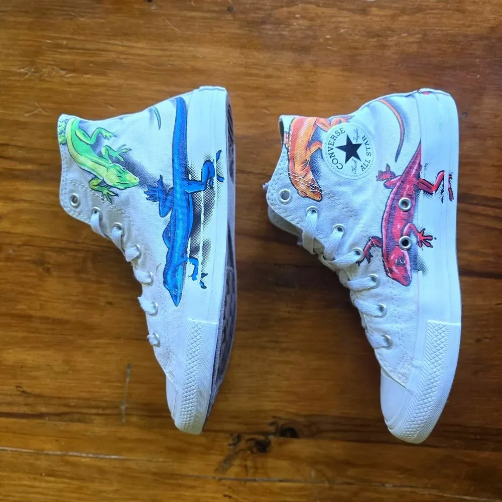 Converse Chuck Taylor All Star Hi Top Lizard Gecko Sneaker Big Kids Size 3